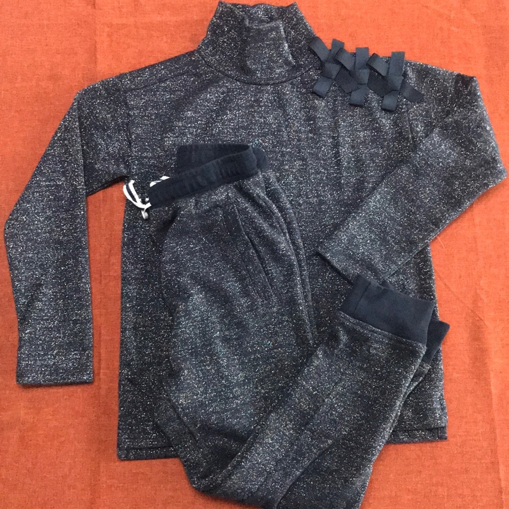 Girls Crewcuts set jogger top sweatshirt size 8